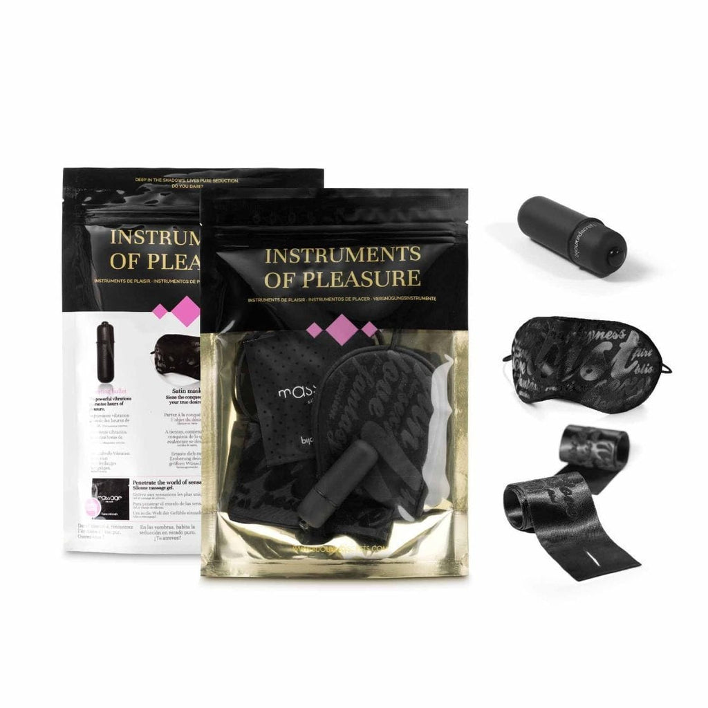 Two vacuum sealed rectangular bags sitting one in front of the other with the black satin coloured contents displayed along the right hand side.